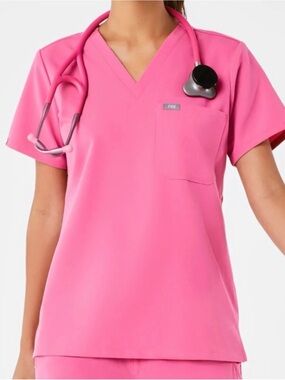 FIGS Catarina scrub top in Pink